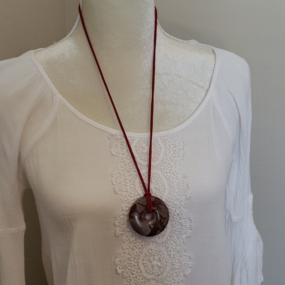 All natural stone pendant